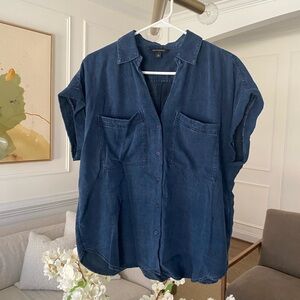 ENDING SOON: Banana Republic Dark Chambray Blouse size Small